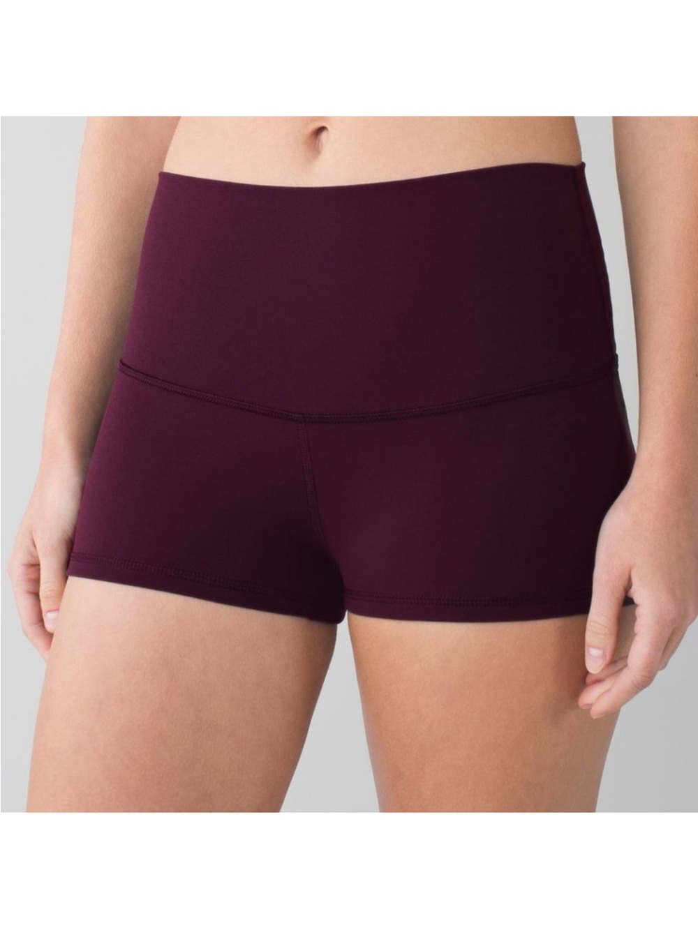 LULULEMON 8 boogie short black cherry purple